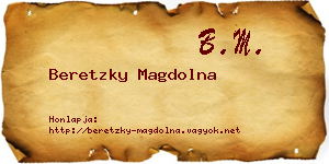 Beretzky Magdolna névjegykártya